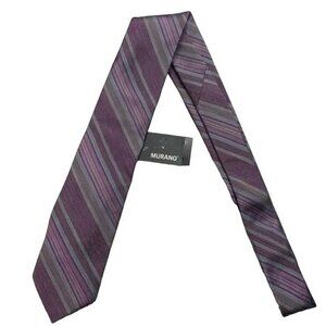 MURANO PURPLE BLUE STRIPED TIE